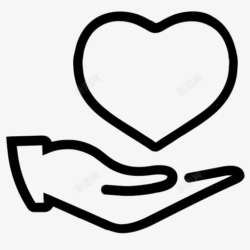 心脏护理健康爱图标svg_新图网 https://ixintu.com 保护 健康 医疗保健线6 心脏护理 爱