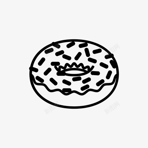 甜甜圈蛋糕甜点图标svg_新图网 https://ixintu.com 烹饪食品 甜点 甜甜圈 甜食 蛋糕