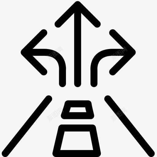 方向位置路标图标svg_新图网 https://ixintu.com 三向 交通 位置 商务电子商务物流概要 方向 路标