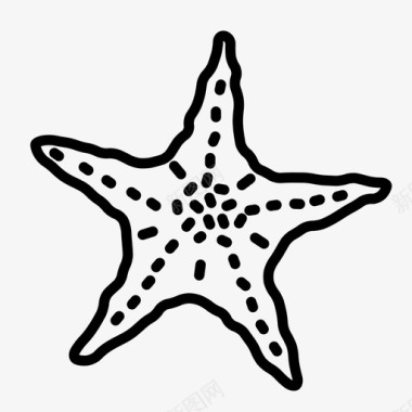 星星鱼海滩海洋图标图标