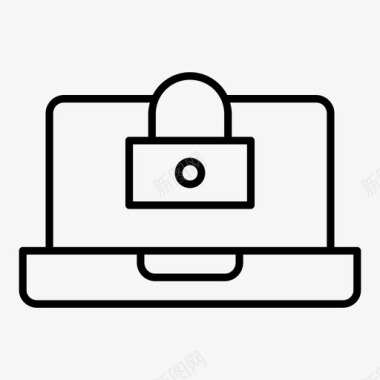 网络安全锁电脑密码图标图标