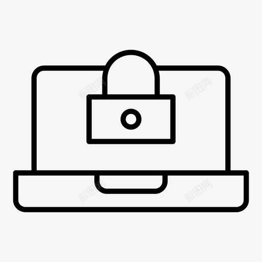 网络安全锁电脑密码图标svg_新图网 https://ixintu.com 保护 密码 网络安全 锁电脑