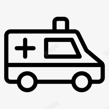 救护车汽车运输图标图标