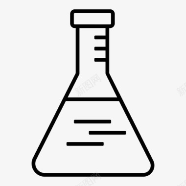 埃伦迈耶烧瓶实验室设备实验室图标图标