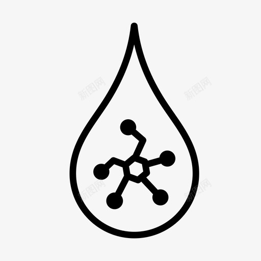 水化学dna图标svg_新图网 https://ixintu.com dna 化学 水 污染 病毒 矿物质