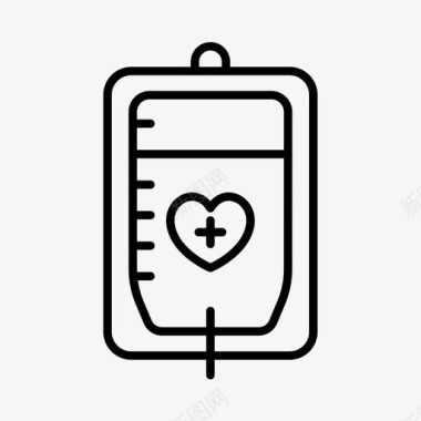 血袋援助献血图标图标