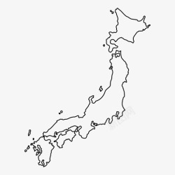 日本轮廓日本地图亚洲东京图标高清图片