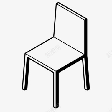 椅子家具座位图标图标