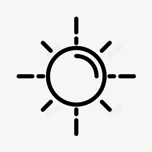 太阳白天中午图标svg_新图网 https://ixintu.com 中午 太阳 日光 白天 空间线性图标集
