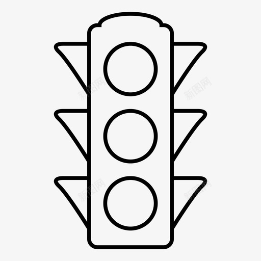 红绿灯行驶信号图标svg_新图网 https://ixintu.com 信号 红绿灯 行驶 街道