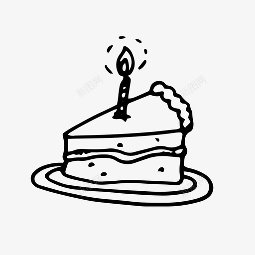 生日快乐蛋糕蜡烛图标svg_新图网 https://ixintu.com 切片 涂鸦 生日快乐 蛋糕 蜡烛 食物涂鸦
