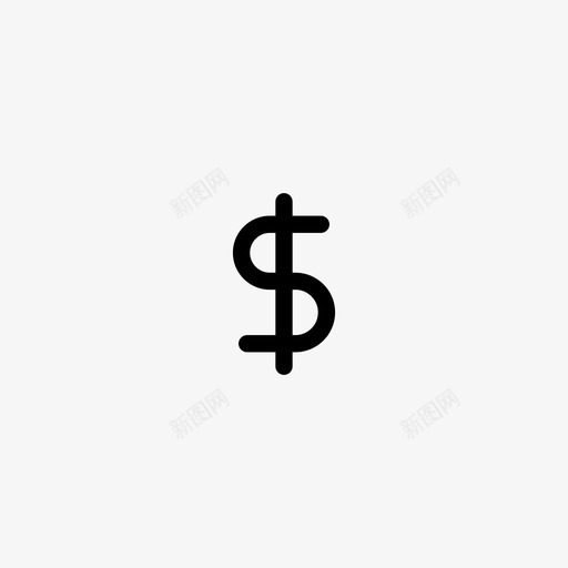 美元金融货币图标svg_新图网 https://ixintu.com 移动银行用户界面设置字形 美元 货币 金融