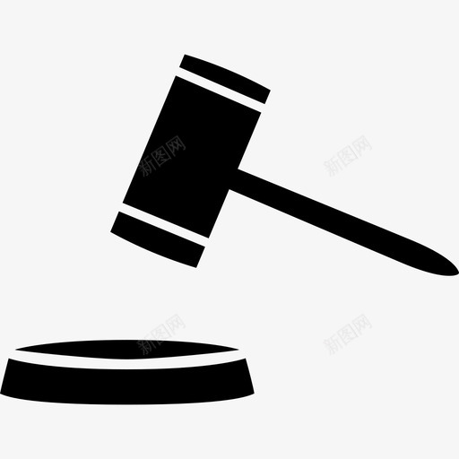 拍卖结案法庭图标svg_新图网 https://ixintu.com 拍卖 木槌 法官 法庭 结案