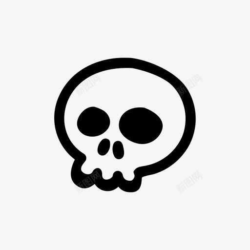 头骨骨头卡通图标svg_新图网 https://ixintu.com 人类 卡通 头骨 头骨和骨头手绘图标 手绘 骨头