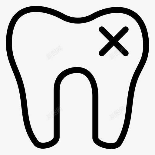 牙齿警告牙科图标svg_新图网 https://ixintu.com 医疗 牙科 牙齿 牙齿线图标 移除 警告