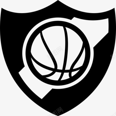 篮球徽章纹章盾牌图标图标