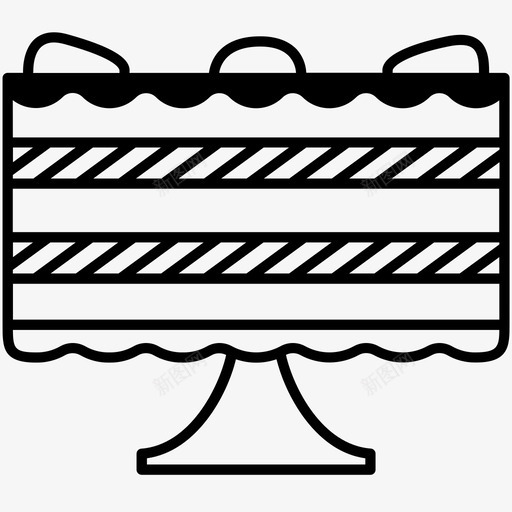 草莓蛋糕蛋糕架奶油图标svg_新图网 https://ixintu.com 奶油 婚礼 甜点 美味 草莓蛋糕 蛋糕架