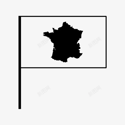 法国国旗欧洲国旗地图图标svg_新图网 https://ixintu.com 国旗地图 欧洲 法国国旗 法国领土地图