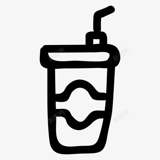 果汁可乐玻璃杯图标svg_新图网 https://ixintu.com 可乐 果汁 玻璃杯 苏打水 葡萄酒 酒店餐厅手绘