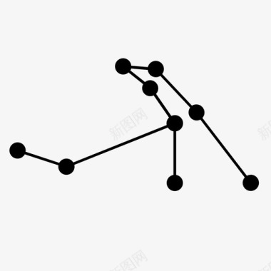 仙女座星座夜晚图标图标
