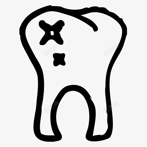牙齿救护车诊所图标svg_新图网 https://ixintu.com 医学 医院 救护车 牙齿 素描2 诊所
