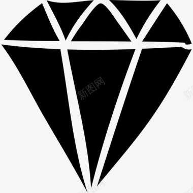 钻石时尚圣瓦伦丁填充图标图标
