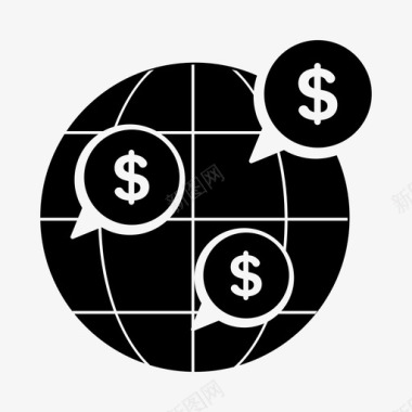全球商业美元图标图标