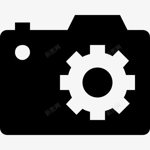 相机标齿轮摄影图标svg_新图网 https://ixintu.com 偏好 搜索引擎优化和数字营销图标包 摄影 相机矢量图标 设置 齿轮