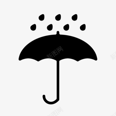 保持干燥倾盆大雨雨伞图标图标