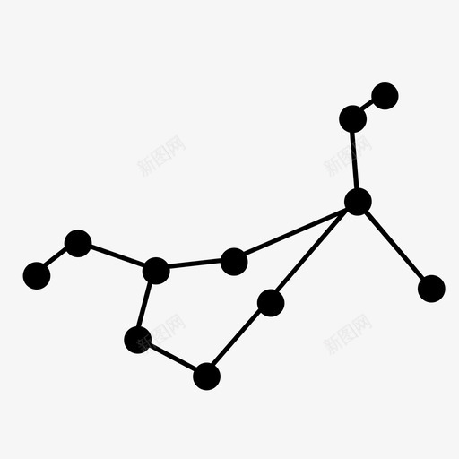 牧民星座网络图标svg_新图网 https://ixintu.com 夜晚 天空 星座 星星 牧民 网络