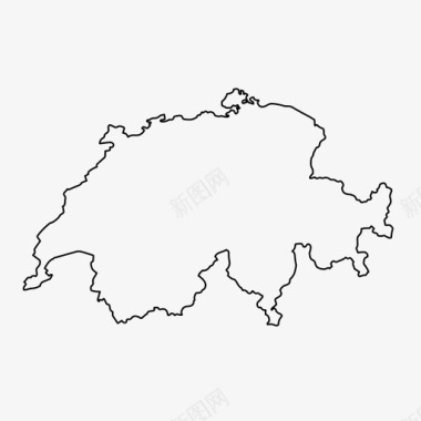 瑞士地图欧洲日内瓦图标图标