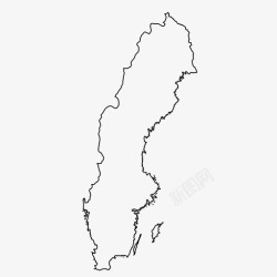 瑞典地图瑞典地图欧洲北部图标高清图片