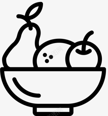 水果碗烹饪饮料图标图标