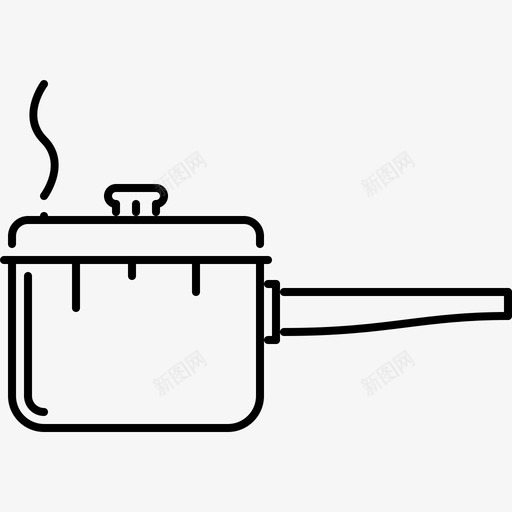 平底锅厨师烹饪图标svg_新图网 https://ixintu.com 厨师 厨房 厨房轮廓64x64 平底锅 烹饪