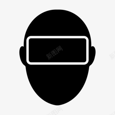 虚拟现实耳机眼镜护目镜图标图标
