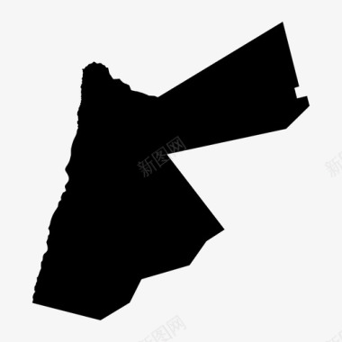 约旦地图安曼国家图标图标
