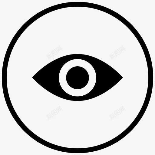 眼睛查找查看图标svg_新图网 https://ixintu.com 显示 查找 查看 标志 用户 眼睛 记事本