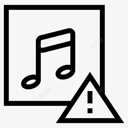 错误音频媒体图标svg_新图网 https://ixintu.com 媒体 录音室 扬声器 错误 音乐 音乐音频和视频线图标 音频
