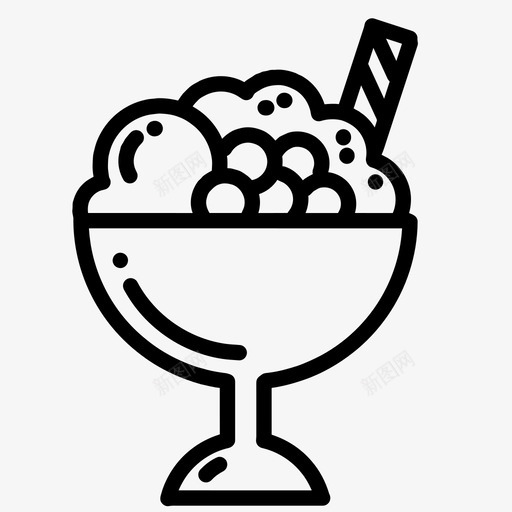 冰淇淋圣代海滩甜点图标svg_新图网 https://ixintu.com 冰淇淋 冰淇淋圣代 夏天 夏天到了 海滩 甜点