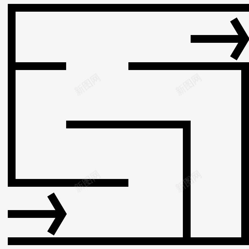 游戏迷宫拼图图标svg_新图网 https://ixintu.com 拼图 游戏 电子游戏 解决方案 迷宫