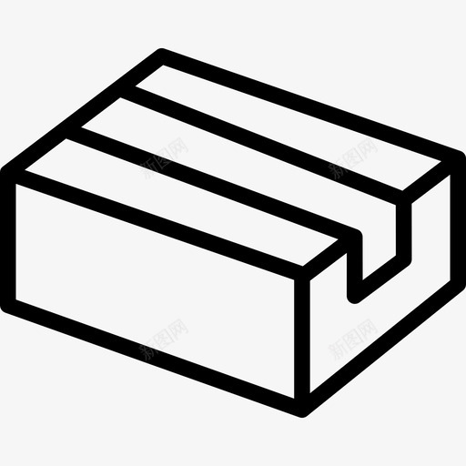 带包装胶带的封闭纸板箱图标svg_新图网 https://ixintu.com 带包装胶带的封闭纸板箱