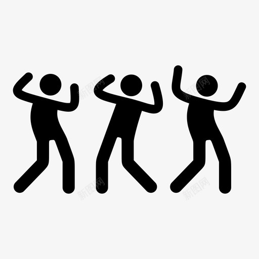 舞会俱乐部跳舞图标svg_新图网 https://ixintu.com 俱乐部 派对舞者 狂欢 舞会 跳舞