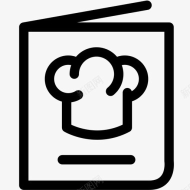 食谱书烹饪菜单图标图标