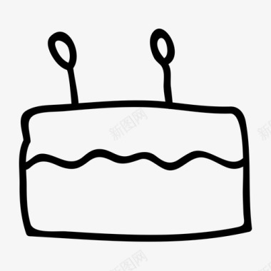 生日蛋糕蜡烛甜点图标图标
