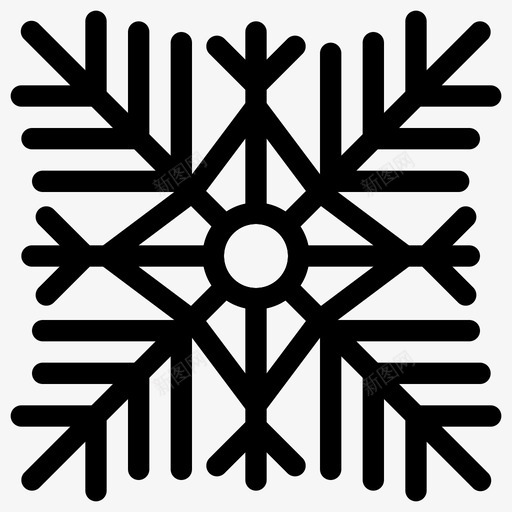 雪花冰野餐和庆祝活动图标svg_新图网 https://ixintu.com 冰 野餐和庆祝活动 雪花