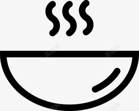 汤肉汤菜肴图标图标