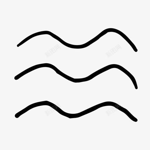 海浪水素描图标svg_新图网 https://ixintu.com 水 海浪 素描 黑白海浪
