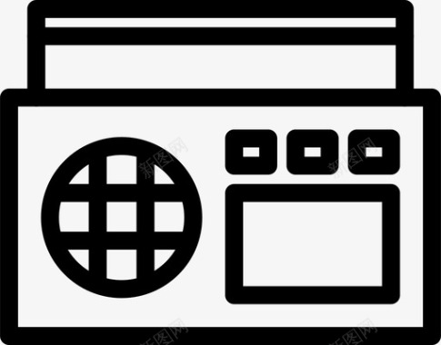 盒式磁带音频音箱图标图标