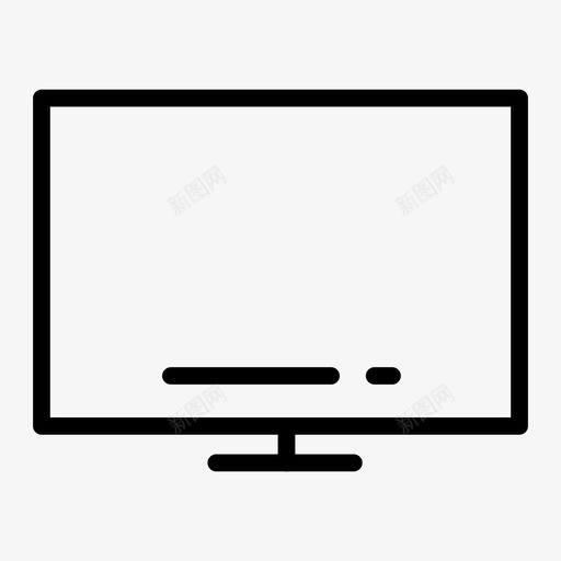 电视监视器屏幕图标svg_新图网 https://ixintu.com 屏幕 用户界面 电视 监视器
