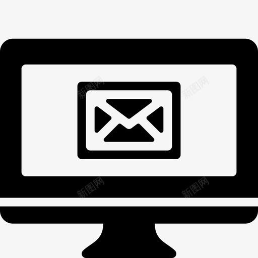 信息计算机电子邮件功能图标svg_新图网 https://ixintu.com 信息计算机 功能 电子邮件 监视器 计算机功能固体